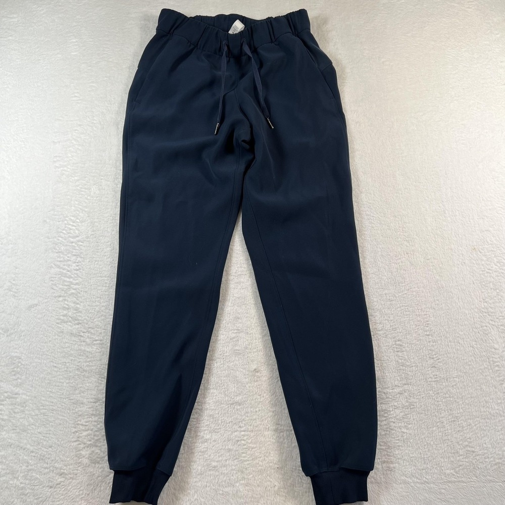 Lululemon Pants‎ Womens 2 Blue Joggers Sweatpants Drawstring Cuffed Pockets